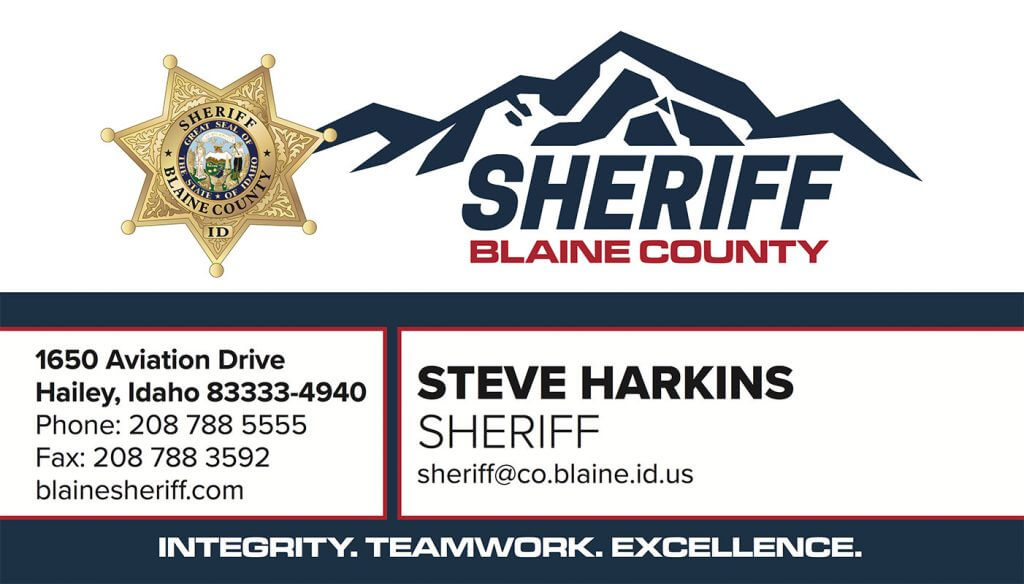 Blain County Sheriff Business Card design